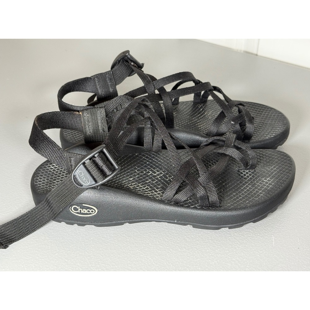 Chaco Z Cloud 2 Black Double Strap Toe Loop Hiking Sandals Womens 8 J105492